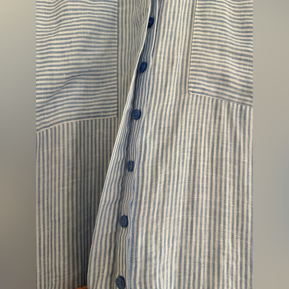 Jonathan Simkhai Crissy Striped Linen Shirting Dress size small - Picture 3 of 6